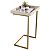 Mesa Lateral de Apoio JB 4774 com Espelho me pé de Aço - Perola/Dourado - Imagem 1