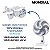 SUPORTE PESCOÇO PIVÔ P/ VENTIALDOR MONDIAL 30 40CM BRANCO - Imagem 2