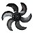 HÉLICE CINZA 40CM 6P ORIGINAL P/ VENT MALLORY TS 40 BLACK - Imagem 2