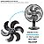 HÉLICE CINZA 40CM 6P ORIGINAL P/ VENT MALLORY TS 40 BLACK - Imagem 4