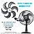 HÉLICE CINZA 6P 30CM ORIGINAL P/ VENTILADOR MALLORY TS30 . - Imagem 4