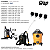 RODAS RODÍZIOS P ASPIRADOR WAP GTW10 GTW12 GTW20 INOX 12 INOX 20 BIOVAC 10 ORIGINAIS KIT 4 RODAS - Imagem 2