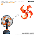 HÉLICE LARANJA ORIGINAL P VENTILADOR 30CM 4P MALLORY TS30 - Imagem 2