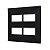 Placa 4x4 p/ 4Mods. 2+2 Sep. 618514 Pto P. PLUS + - Imagem 1