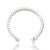Pulseira Riviera Redonda 4mm Fecho Gaveta Banhada A Ouro Branco PUL039 - Imagem 1