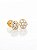 Brinco Masculino Par Imperial Redondo com 7 Pedras (8,2mm) Banhado A Ouro 18k - Imagem 3