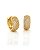 Brinco Masculino Par Argola Cravejada 4 Fileiras M (11,3X4,7mm) Banhada A Ouro 18k BRI045 - Imagem 3