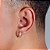 Brinco Masculino Par Argola Cravejada 4 Fileiras M (11,3X4,7mm) Banhada A Ouro 18k BRI045 - Imagem 2