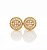 Brinco Masculino Par Redondo Cravejado Com 24 Pedras (9mm) Banhado A Ouro 18k BRI117 - Imagem 3