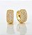Brinco Masculino Par Argola Cravejada Com 29 Pedras G (14X6,8mm) Banhada A Ouro 18K BRI053 - Imagem 4