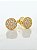Brinco Masculino Par Chapado Redondo (8mm) Banhado A Ouro 18k BRI127 - Imagem 2