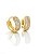 Brinco Masculino Par Argola Cravejada 6 Fileiras (14,3X5,3mm) Banhada A Ouro 18k BRI052 - Imagem 5