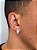 Brinco Masculino Par Argola Cravejada Com 19 Pedras G (14,4X5,7mm) Banhada A Ouro Branco BRI134 - Imagem 3