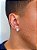 Brinco Masculino Par Argola Cravejada Com 19 Pedras M (12X5,5mm) Banhada A Ouro Branco - Imagem 5