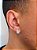 Brinco Masculino Par Argola Cravejada Com 19 Pedras M (12X5,5mm) Banhada A Ouro Branco - Imagem 3