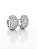 Brinco Masculino Par Argola Cravejada Com 29 Pedras (13X6,8mm) Banhada A Ouro Branco BRI003 - Imagem 1