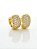 Brinco Masculino Par Argola Cravejada Com 29 Pedras (13X6,8mm) Banhada A Ouro 18k BRI015 - Imagem 5