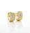 Brinco Masculino Par Argola Cravejada Com 32 Pedras G (14X6,4mm) Banhada A Ouro 18K BRI021 - Imagem 2