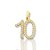 Pingente Número 10 Cravejado (14x15mm) Banhado A Ouro 18k PIN083 - Imagem 1