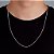 Corrente Grumet 60cm 2,3mm Fecho Tradicional Banhada A Ouro Branco COR004 - Imagem 1