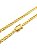 Corrente Grumet 70cm 4mm Fecho Gaveta Banhada A Ouro 18k COR025 - Imagem 2