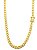 Corrente Grumet 60cm 6mm Fecho Gaveta Banhada A Ouro 18k COR028 - Imagem 2