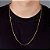 Corrente Elo Cadeado  70cm 3mm Fecho Canhão Banhada A Ouro 18k COR032 - Imagem 1