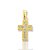 Pingente Cruz Cravejada 11 pedras (16,5x12mm) Banhado A Ouro 18k PIN111 - Imagem 1