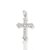 Pingente Cruz Cravejada G (28x21mm) Banhado A Ouro Branco PIN099 - Imagem 1