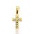 Pingente Cruz Cravejada 2 Fileiras (13,5x10mm) Banhado A Ouro 18k PIN108 - Imagem 1