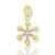 Pingente Floco De Neve (14,5mm) Banhado A Ouro 18k PIN107 - Imagem 1