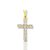 Pingente Cruz Cravejada 11 Pedras (20x13mm) Banhado A Ouro 18k PIN104 - Imagem 1