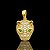Pingente Tigre Olho Verde (13X17mm) Banhado A Ouro 18k PIN019 - Imagem 1
