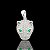 Pingente Tigre Olho Verde (13X17mm) Banhado A Ouro Branco PIN004 - Imagem 1
