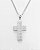 Pingente Cruz Cravejada (20X12,4mm) Banhado A Ouro Branco PIN037 - Imagem 1