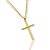 Pingente Cruz Palito com Detalhe Trançada (18,5x30mm) Banhada A Ouro 18k PIN011 - Imagem 2