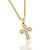 Pingente Cruz Cravejada (13,2X19,7mm) Banhado A Ouro 18k PIN060 - Imagem 2