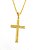 Pingente Cruz Detalhe Pontinhos (15X27mm) Banhada A Ouro 18k PIN007 - Imagem 2