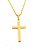 Pingente Cruz 3D (16x28mm) Banhada A Ouro 18k PIN044 - Imagem 2