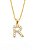 Pingente Cravejado Letra R (10X9CM) Banhado A Ouro 18k PIN051 - Imagem 1