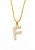 Pingente Cravejado Letra F (10X9CM) Banhado A Ouro 18k PIN064 - Imagem 1