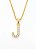 Pingente Cravejado Letra J (10X9CM) Banhado A Ouro 18k PIN029 - Imagem 1