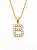 Pingente Cravejado Letra B (10X9CM) Banhado A Ouro 18k PIN032 - Imagem 1