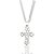 Pingente Cruz Cravejada (13,2X19,7mm) Banhado A Ouro Branco PIN069 - Imagem 1