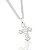 Pingente Cruz Cravejada (13,2X19,7mm) Banhado A Ouro Branco PIN069 - Imagem 2