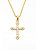 Pingente Cruz Cravejada Palito (13,2X19,7mm) Banhado A Ouro 18k PIN003 - Imagem 1