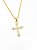 Pingente Cruz Cravejada Palito (13,2X19,7mm) Banhado A Ouro 18k PIN003 - Imagem 2