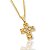 Pingente Cruz Cravejada e Vazada (15X21mm) Banhado A Ouro 18k PIN022 - Imagem 2