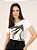 T-shirt com canutilho preto bordada a mão miravest - Imagem 1