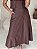 Saia midi napa de couro natural Basic - Imagem 1